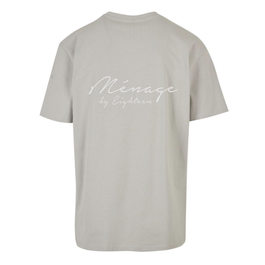 Jonas Müller "Menage by Eighteen" Oversized T-Shirt lightgrey  front