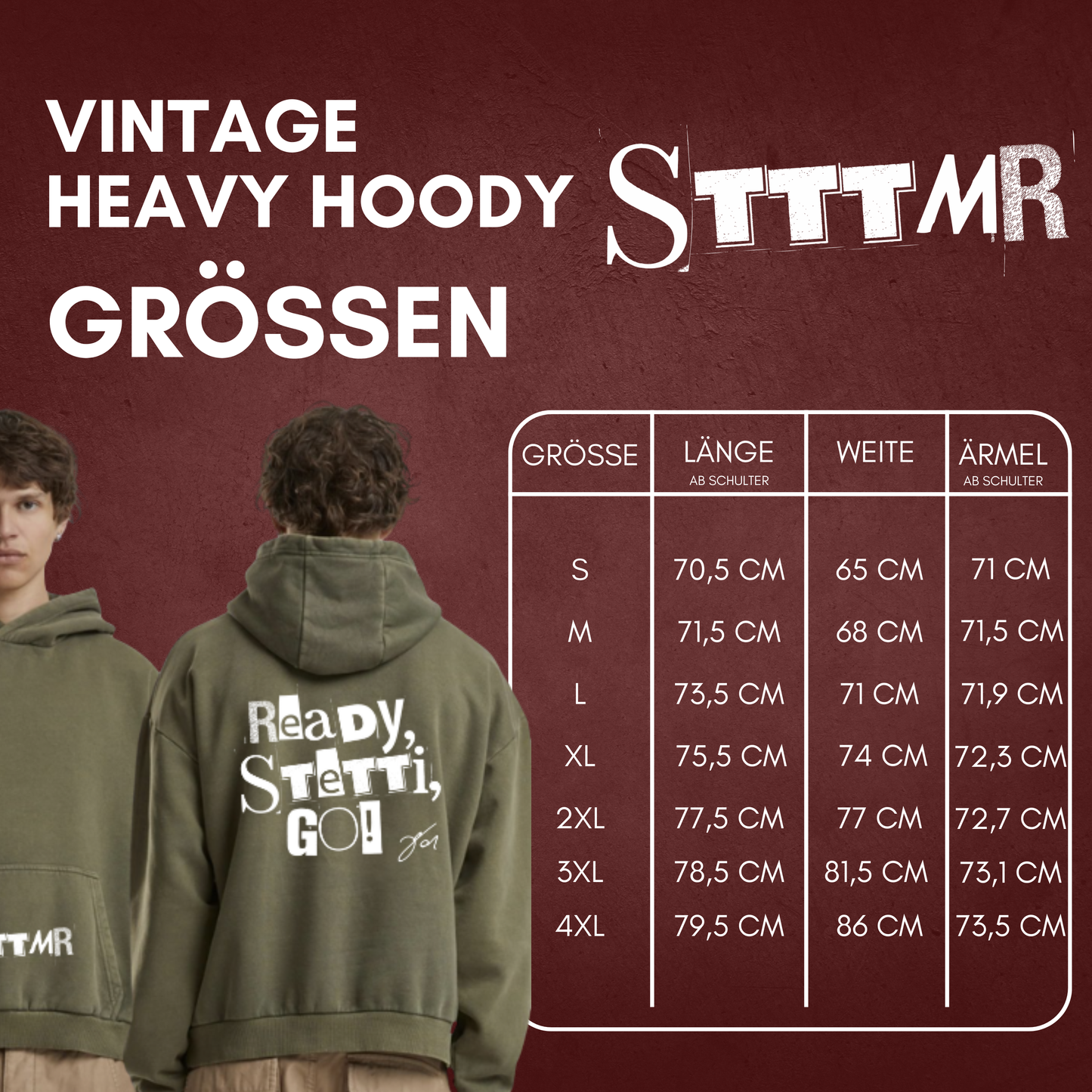 Jonas Stettmer "READY, STETTI, GO!" Vintage Heavy Hoodie
