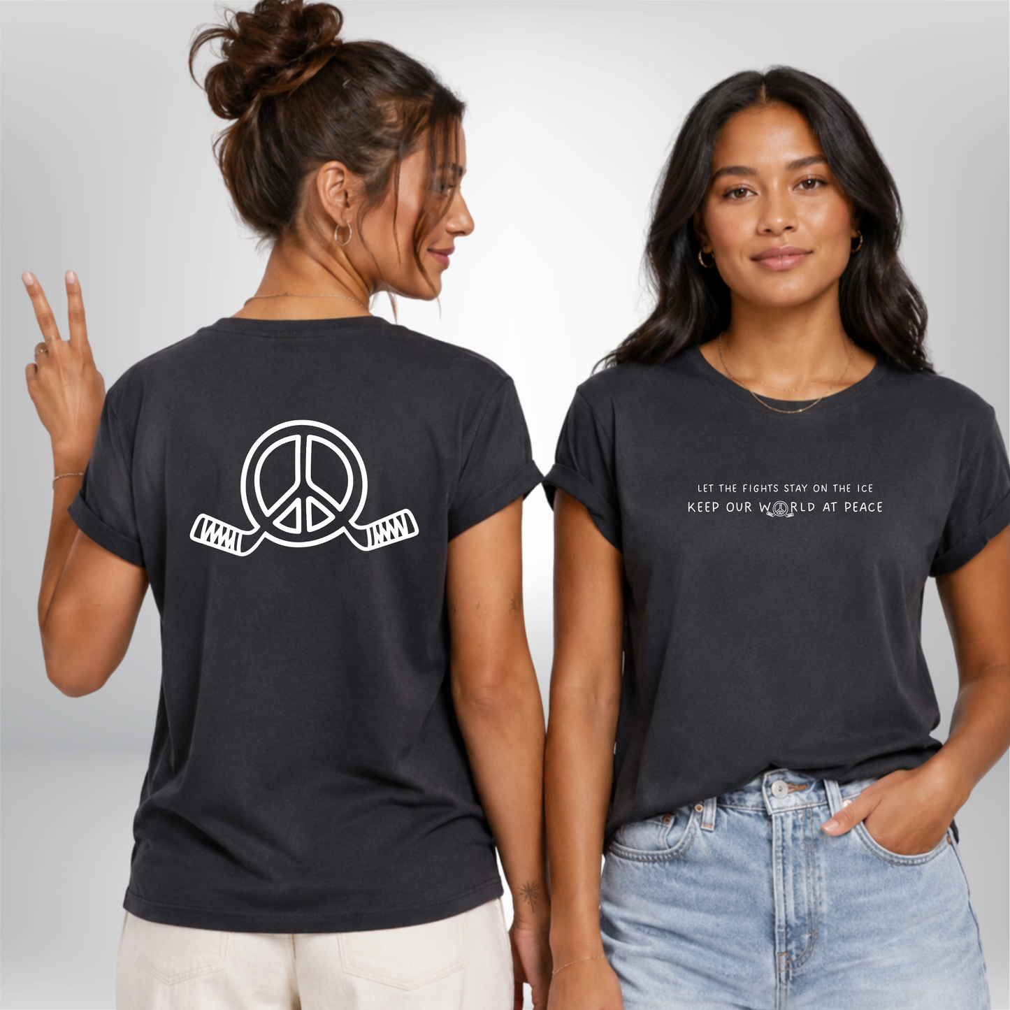 "LET THE FIGHTS STAY ON THE ICE" The Squad Ladies Shirt