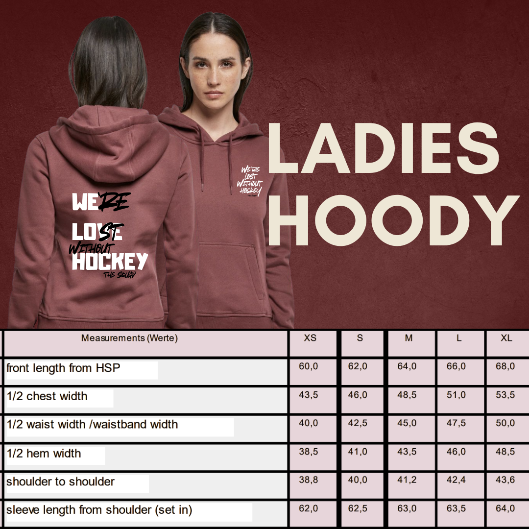 "LOST WITHOUT HOCKEY" The Squad Ladies Organic Hoody