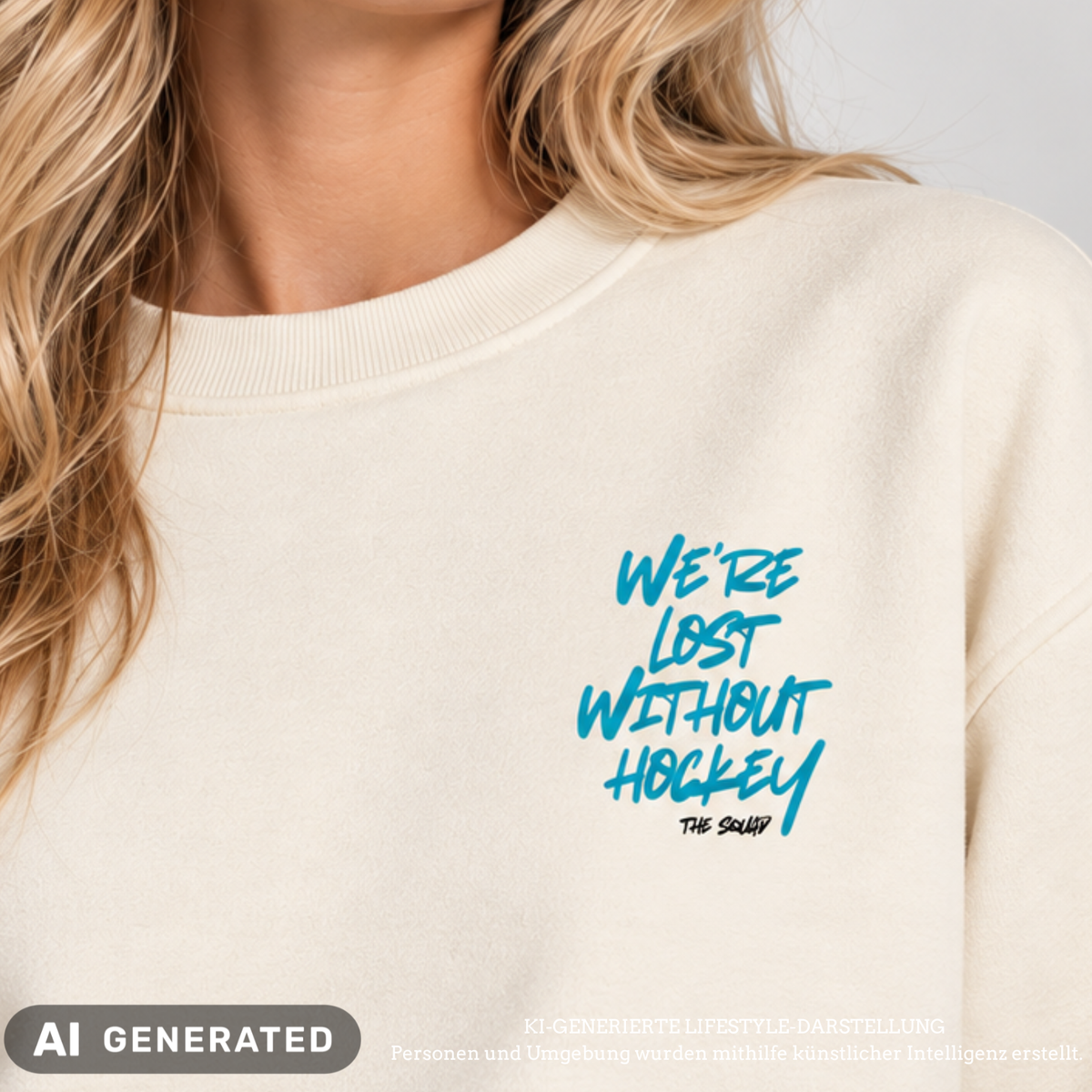 Lost without Hockey Loose Fit Sweatshirt