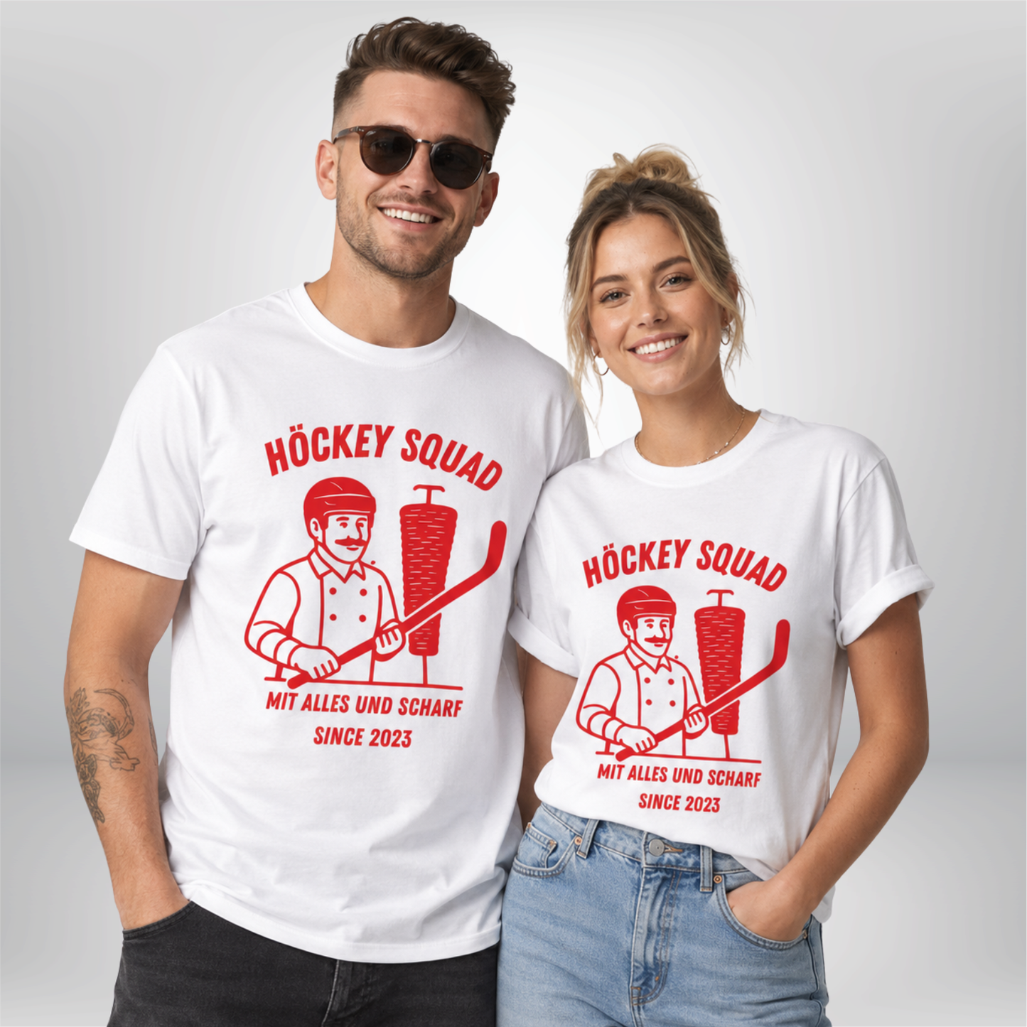 "MIT ALLES UND SCHARF" The Squad Hockey T-Shirt