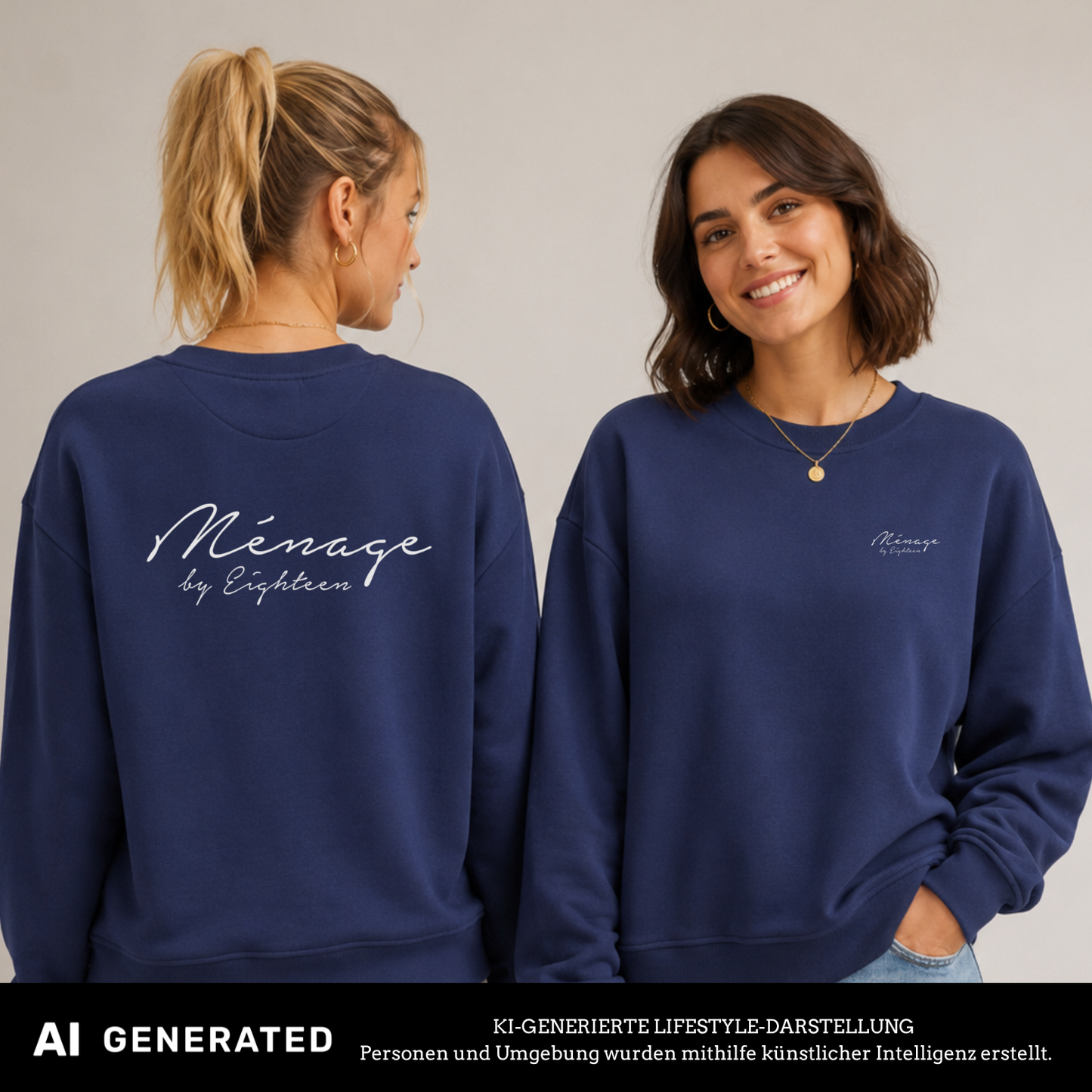 "MÉNAGE BY EIGHTEEN"  Jonas Müller X The Squad Ladies Oversized Crewneck