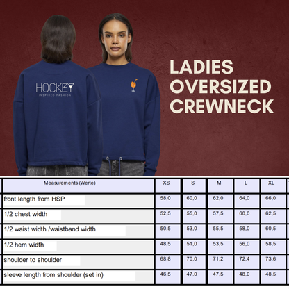 "NIGHT SHIFT" 🧡🏒🍹The Squad Ladies Oversize Crewneck