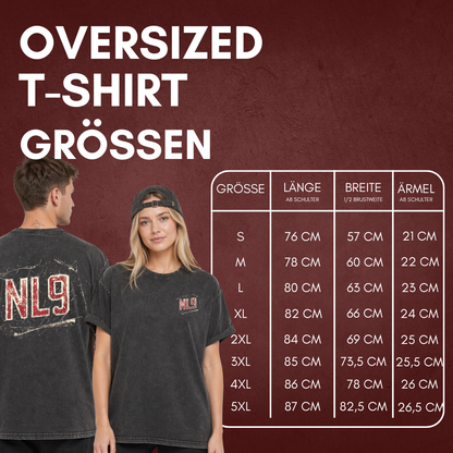 "NL9" Nikolas Linsenmaier X The Squad Acid Washed Oversized T-Shirt