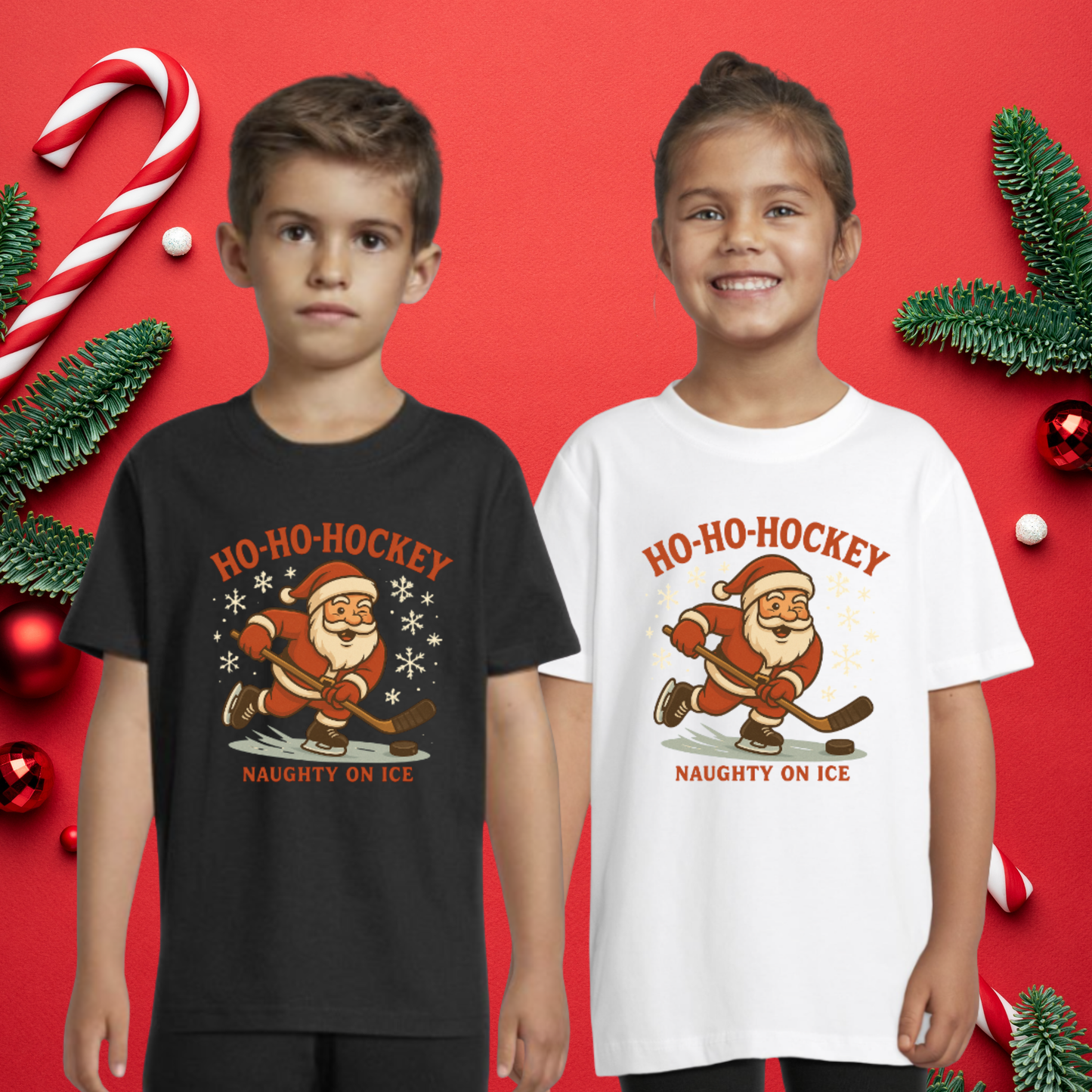 THE SQUAD "Naughty on Ice" Kids Shirt in 2 Farben