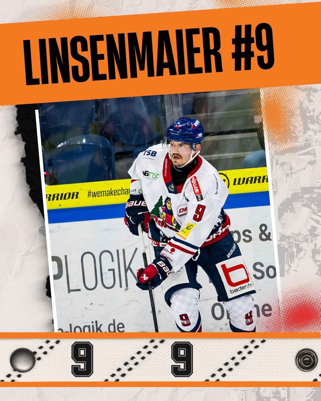 #9 Eishockey Armband Nikolas Linsenmaier #9- GAMECODE Lace Armband