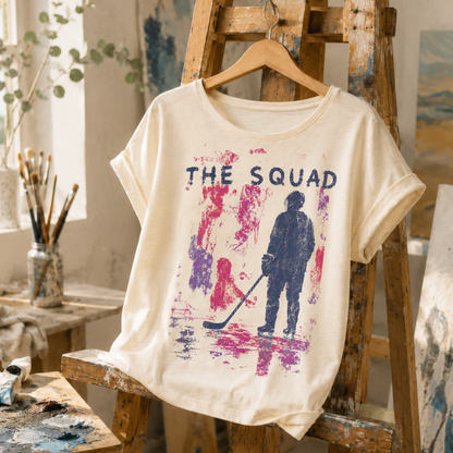 "PAINTED SHIFT" The Squad Hockey Ladies Long Slub Shirt