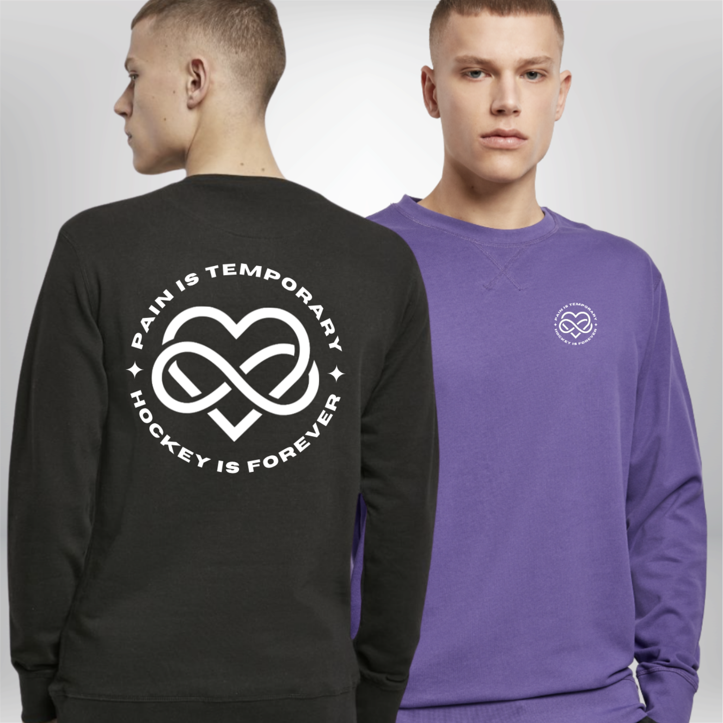 "PAIN IS TEMPORARY" The Squad Sweatshirt in 2 Farben