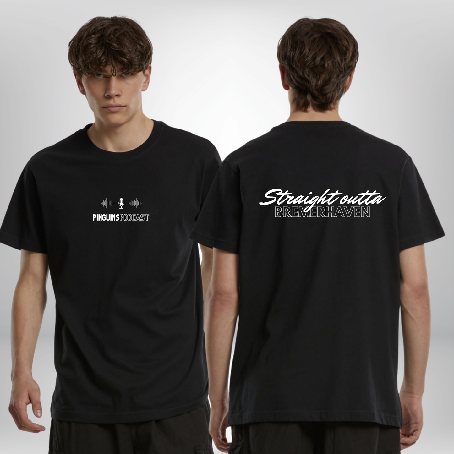 PINGUINS PODCAST x THE SQUAD "straight outta bremerhaven" T-Shirt