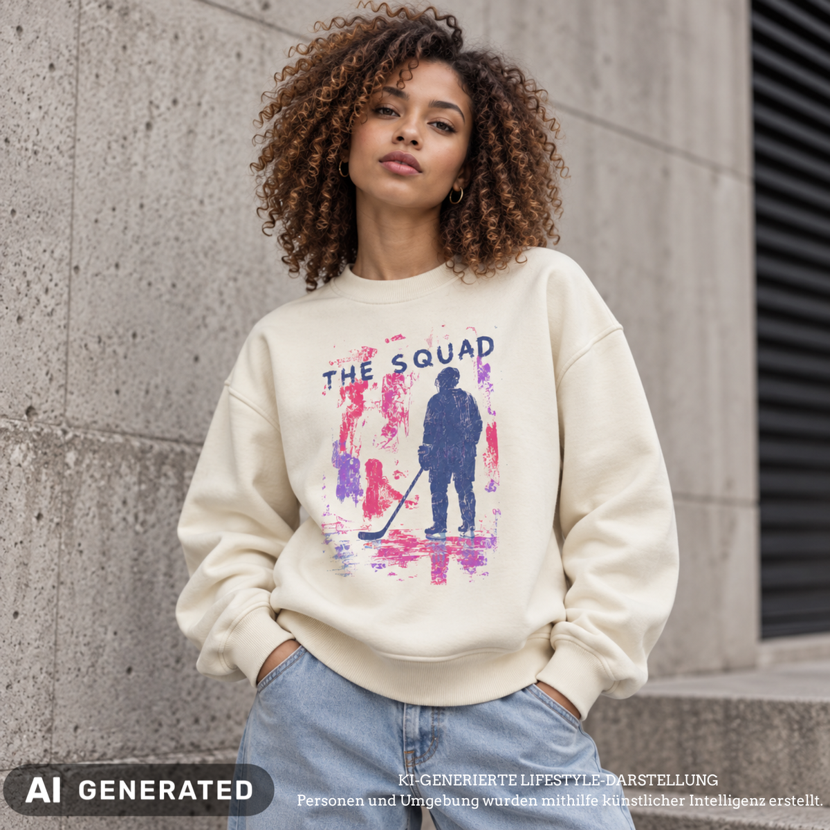 Painted Shift Ladies Oversized Crewneck