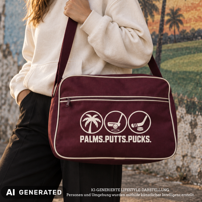 Palms.Putts.Pucks.Les Lancaster X The Squad Retro Shoulder Bag