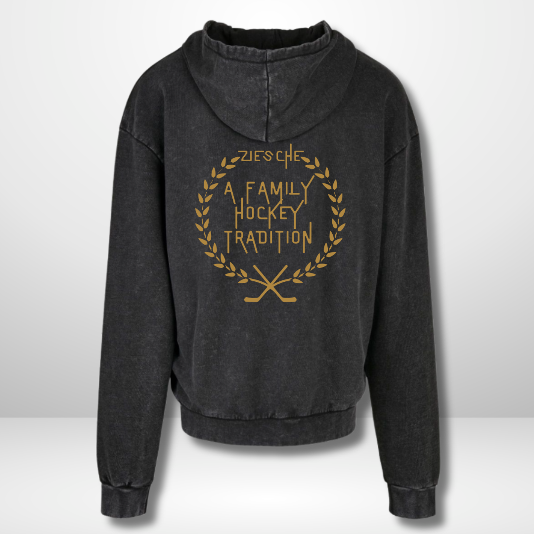 Philip Ziesche "A Hockey Family Tradition" Acid Washed Oversized Hoody