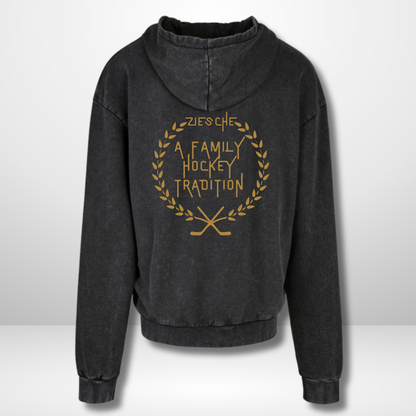 Philip Ziesche "A Hockey Family Tradition" Acid Washed Oversized Hoody