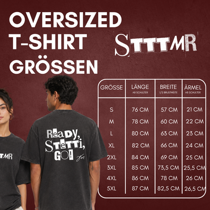 "READY, STETTI, GO!" Jonas Stettmer X The Squad Oversized Acid Washed T-Shirt