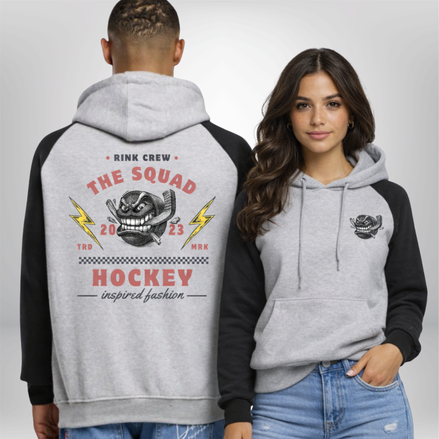 "RETRO RINK CREW" The Squad Raglan Hoody