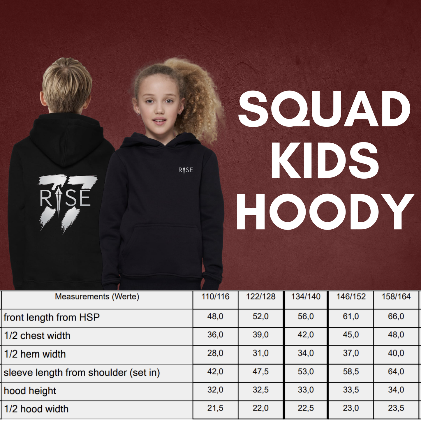 "RISE UP" Kids Hoody * Robbie Czarnik x The Squad