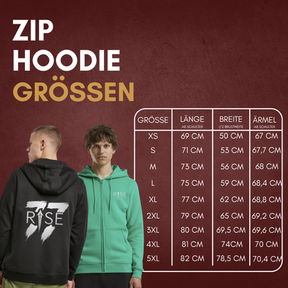 "RISE UP" Zip Hoodie in 2 Farben * Robbie Czarnik x The Squad *