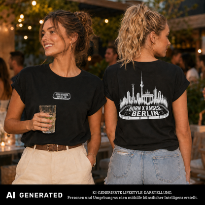 Raised by the Skyline Ladies Shirt Eric Mik X The Squad