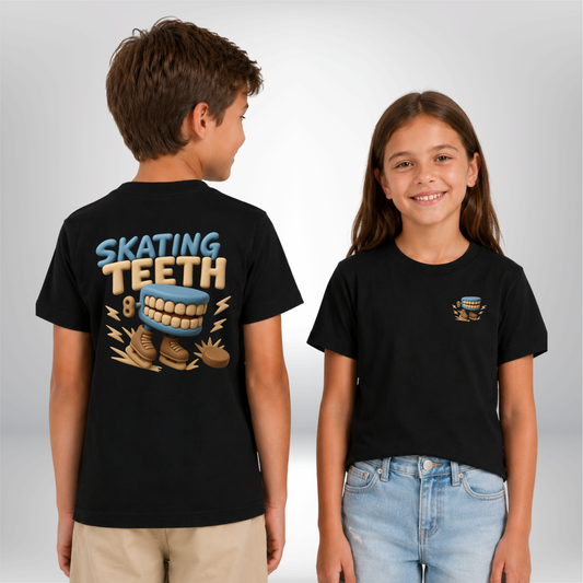 "SKATING TEETH" The Squad Hockey Kids T-Shirt