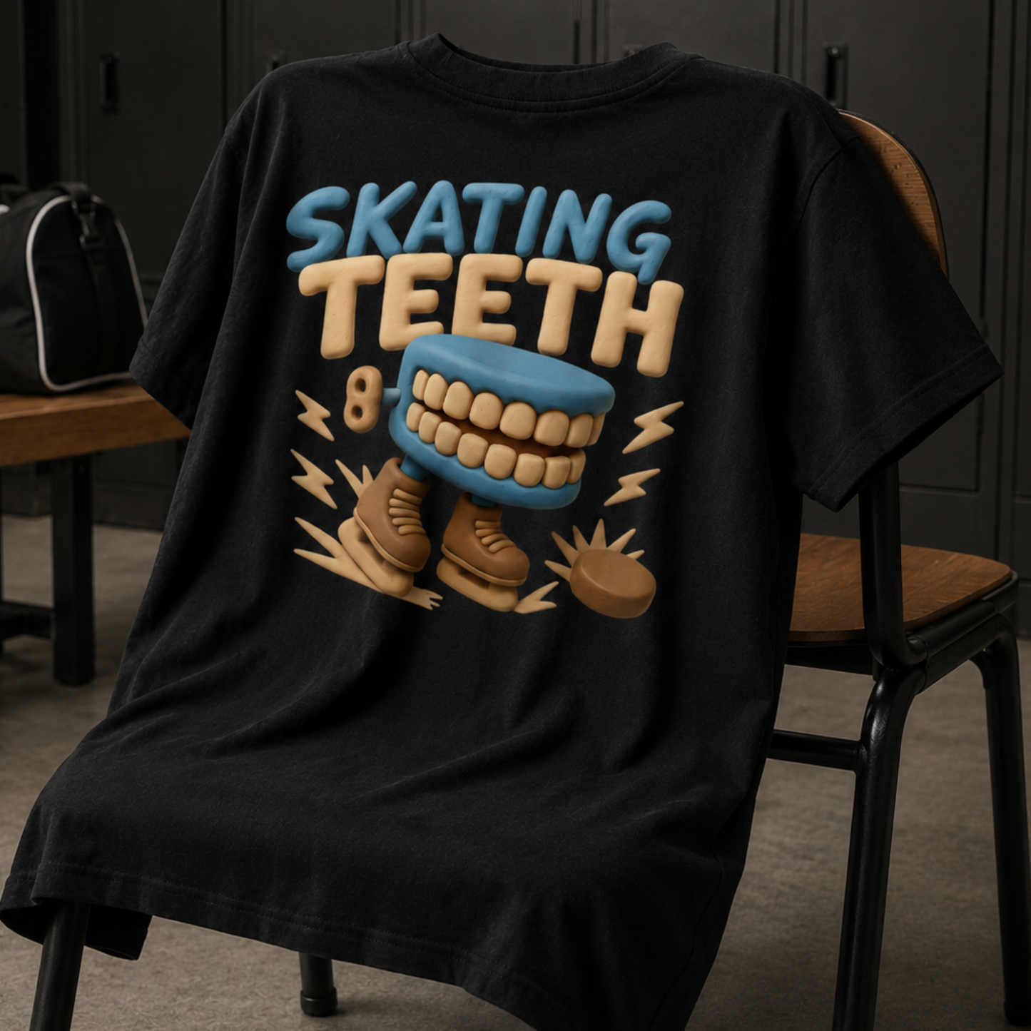 "SKATING TEETH" The Squad Hockey T-Shirt