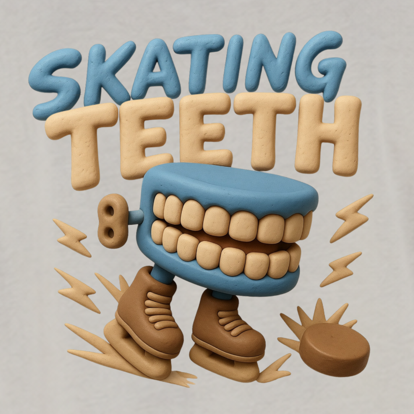 "SKATING TEETH" The Squad Ladies Extended Shoulder T-Shirt