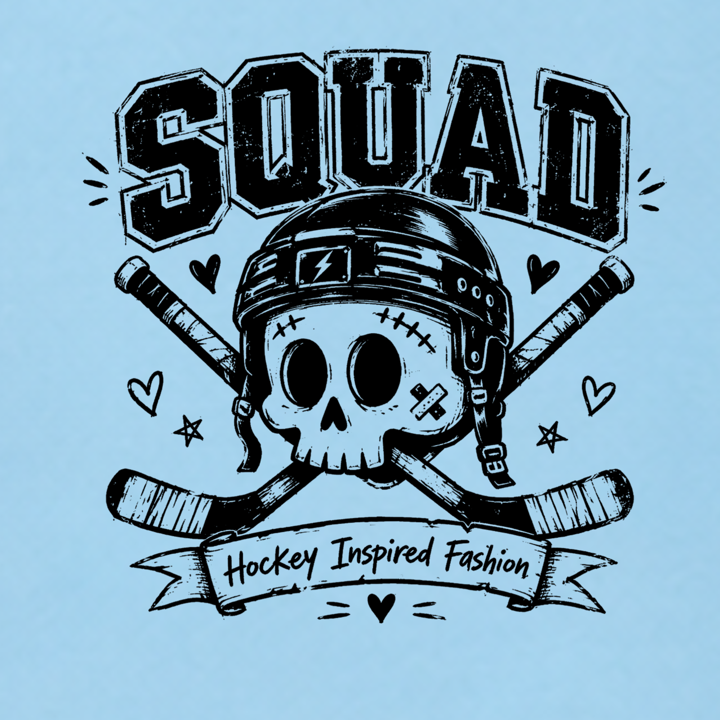 "SKULLY" The Squad Heavy Hockey Hoody