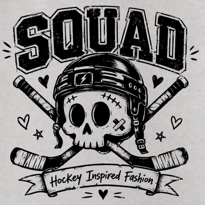 "SKULLY" The Squad Hockey Ladies Zip Hoody