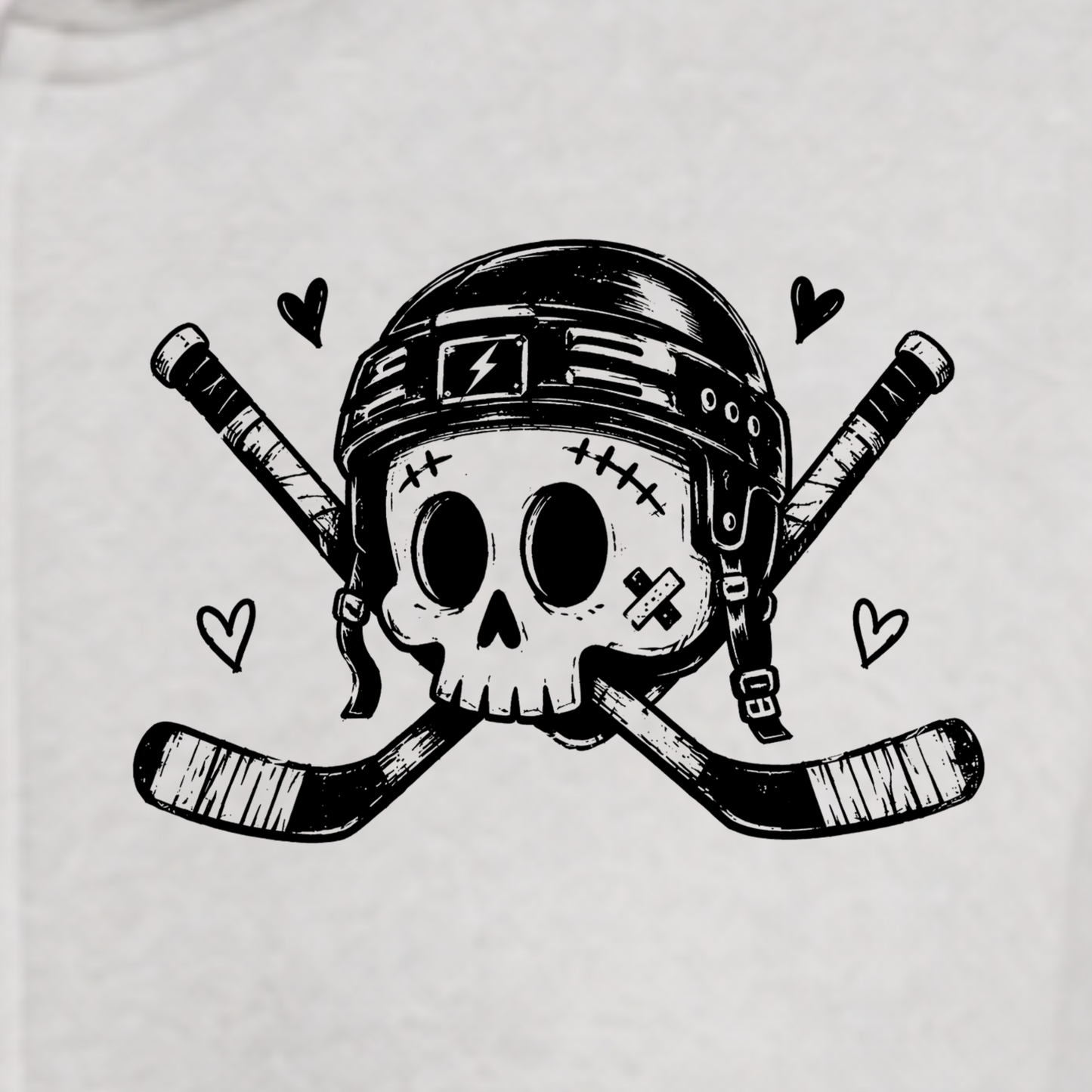 "SKULLY" The Squad Hockey Ladies Zip Hoody