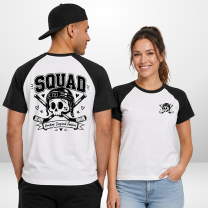 "SKULLY" The Squad Hockey Raglan Contrast T-Shirt