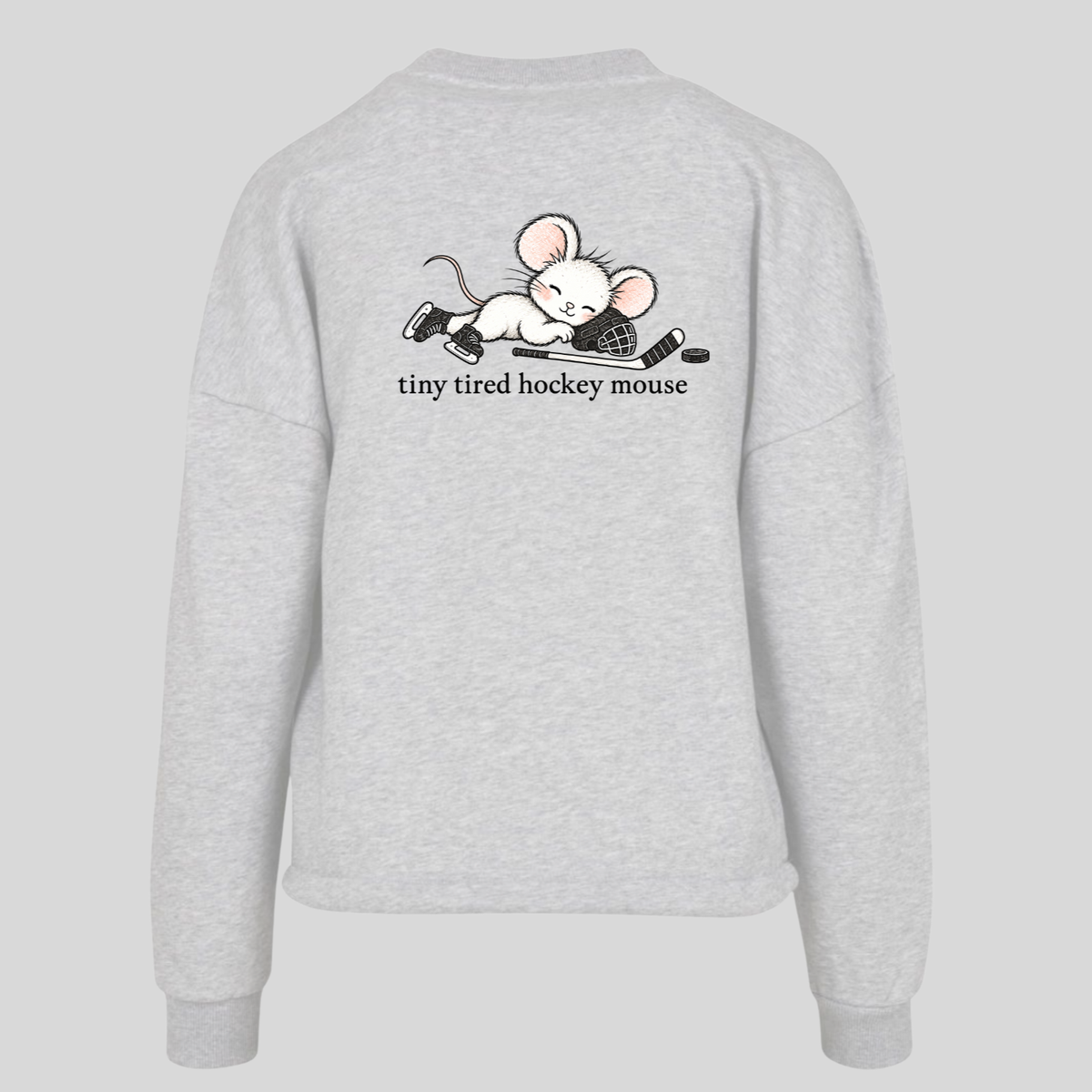 SQUAD HOCKEY MOUSE LADIES OVERSIZED CREWNECK