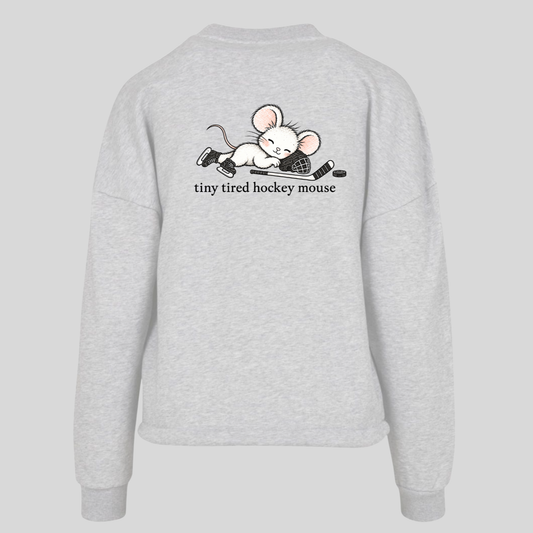 SQUAD HOCKEY MOUSE LADIES OVERSIZED CREWNECK