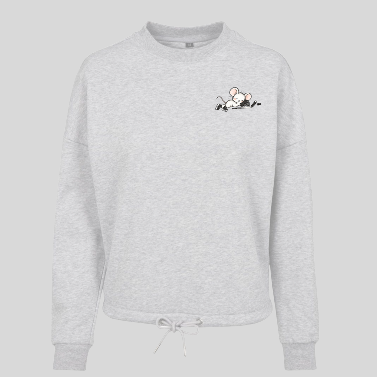 SQUAD HOCKEY MOUSE LADIES OVERSIZED CREWNECK