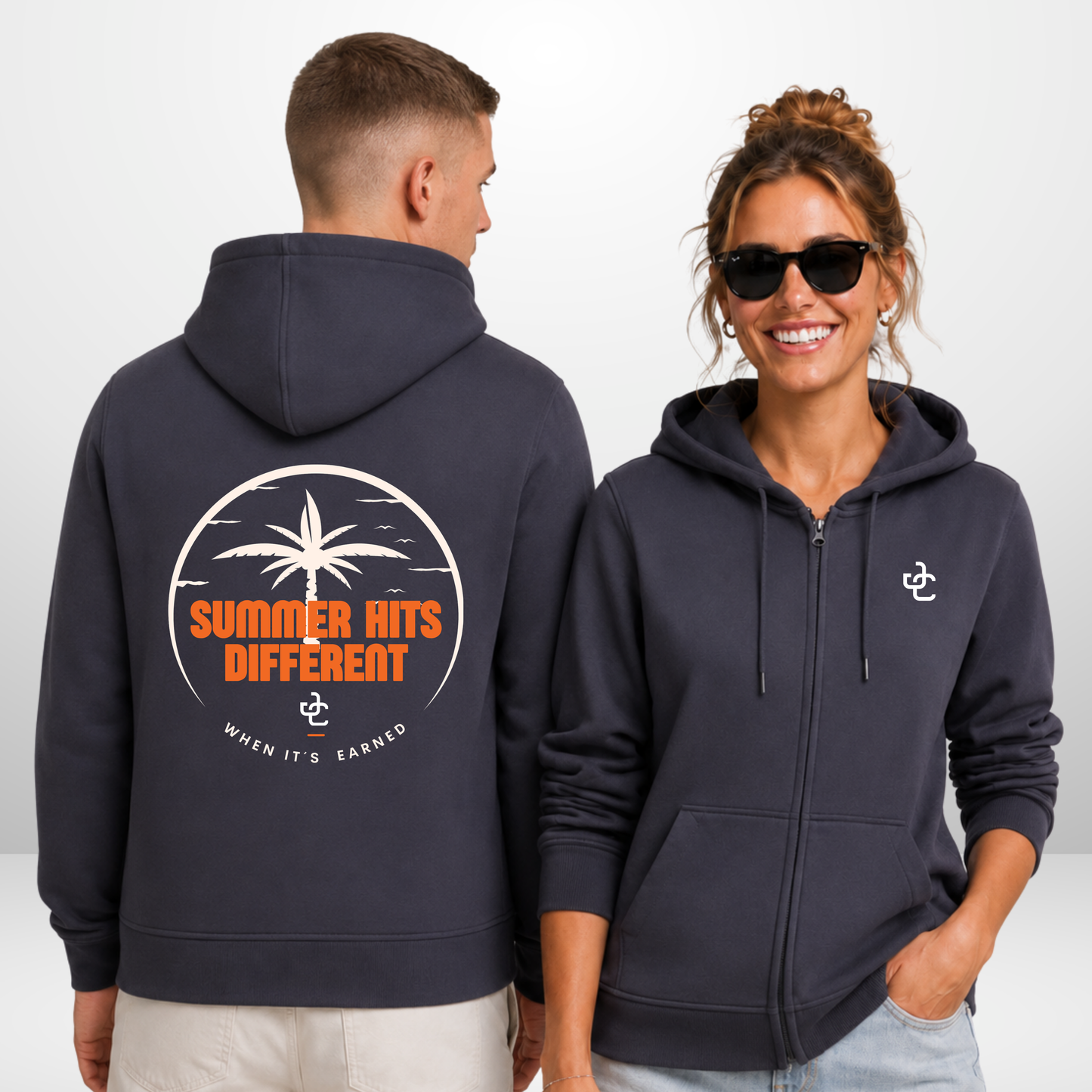 "SUMMER HITS DIFFERENT" Julian Chrobot X The Squad  Zip Hoody
