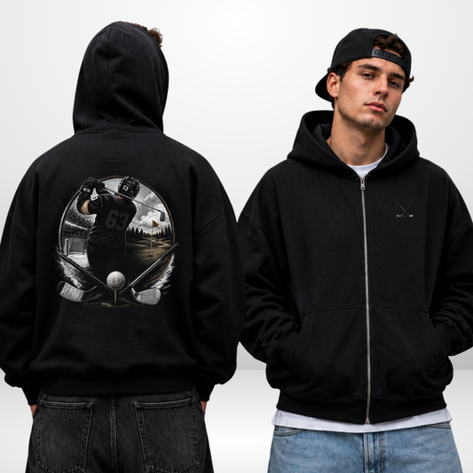 "SWING THAT STICK" Luis Schinko X The Squad Oversized Premium Zip Hoody
