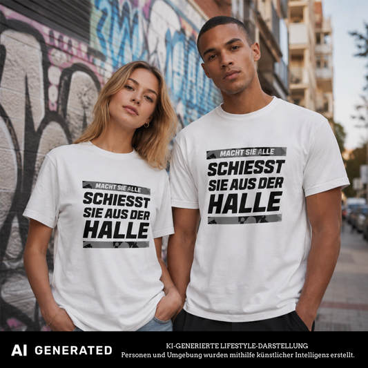 Schiesst sie aus der Halle T-Shirt