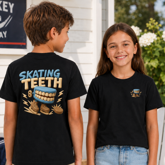 Skating Teeth Kids Tee