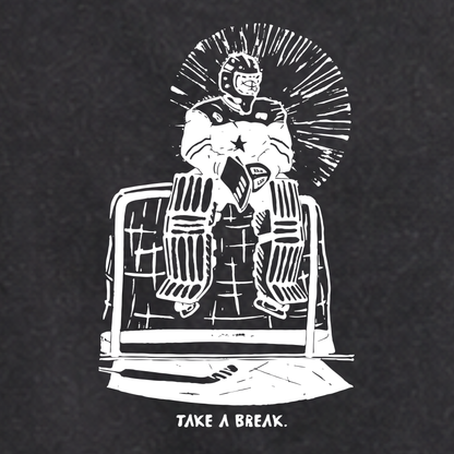 "TAKE A BREAK" Dropping Gauntlets X The Squad Hockey Ladies Vintage Washed Sleeveless Tee