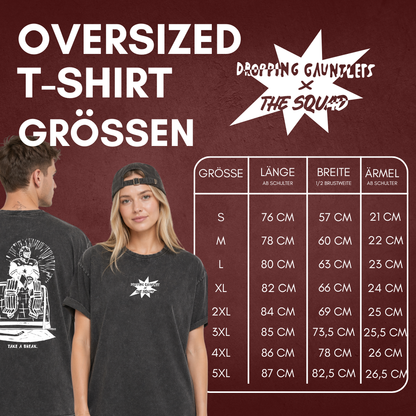 "TAKE A BREAK" The Squad Hockey Acid Washed Oversized T-Shirt