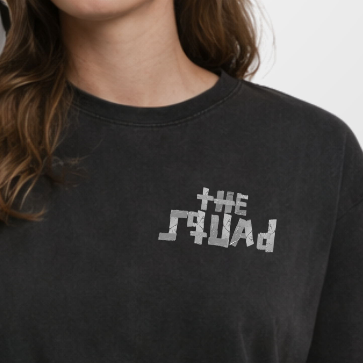 "TAPE" The Squad Acid Washed Oversized T-Shirt