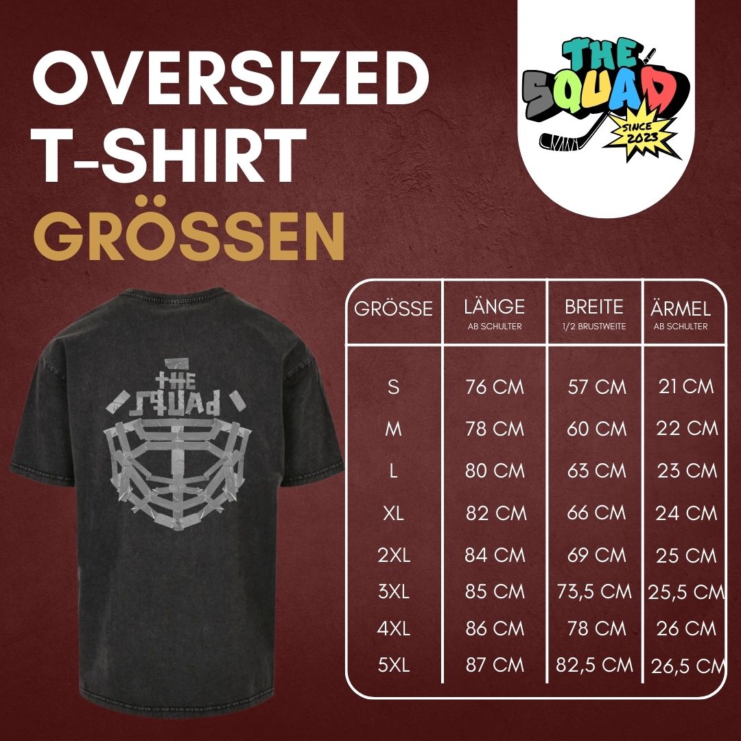 "TAPE" The Squad Acid Washed Oversized T-Shirt