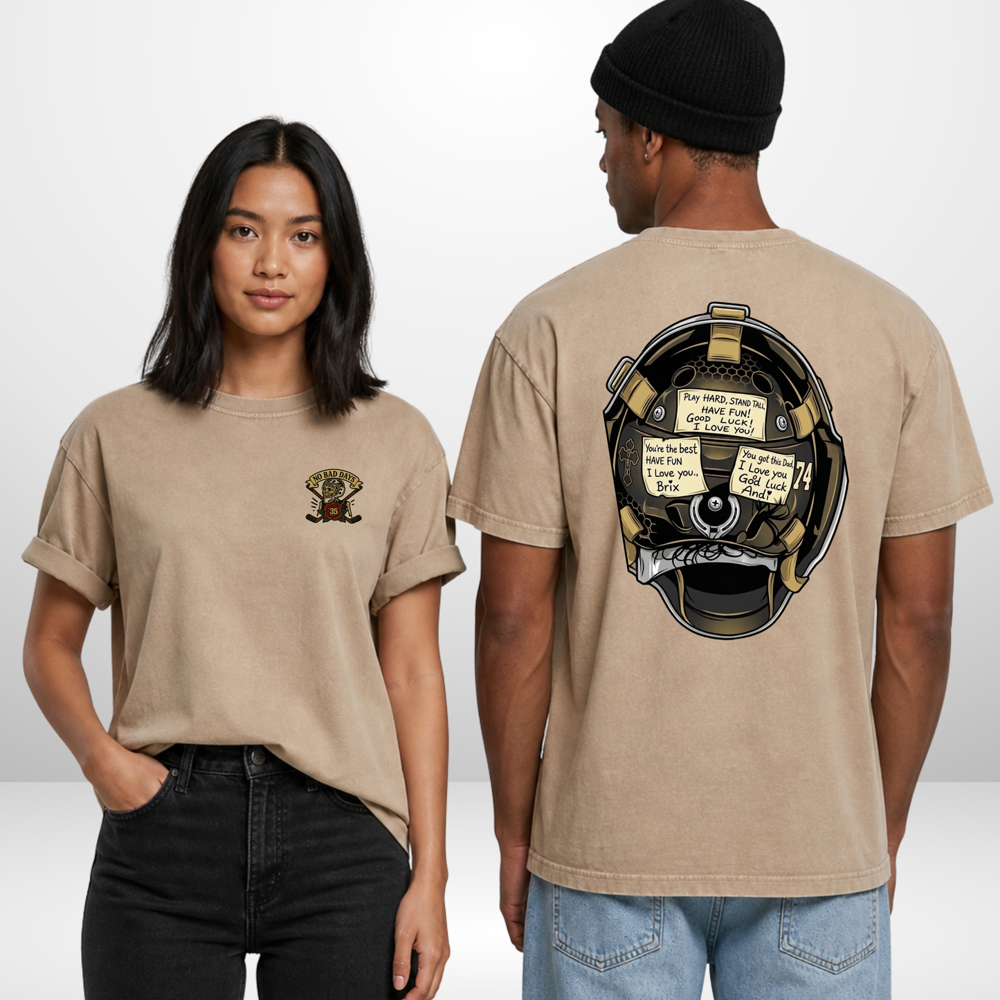 "THESE LITTLE LETTERS" Jerry Kuhn X The Squad Acid Washed Heavy Oversize T-Shirt