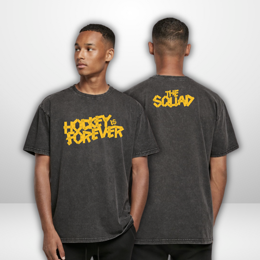 THE SQUAD  "Hockey is Forever"  🏒🖤 Acid Washed Oversized T-Shirt
