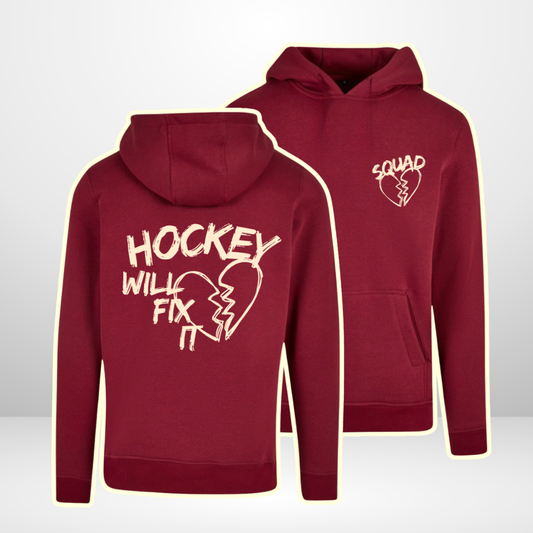 THE SQUAD "Hockey will fix it" Heavy Hoodie in 2 Farben