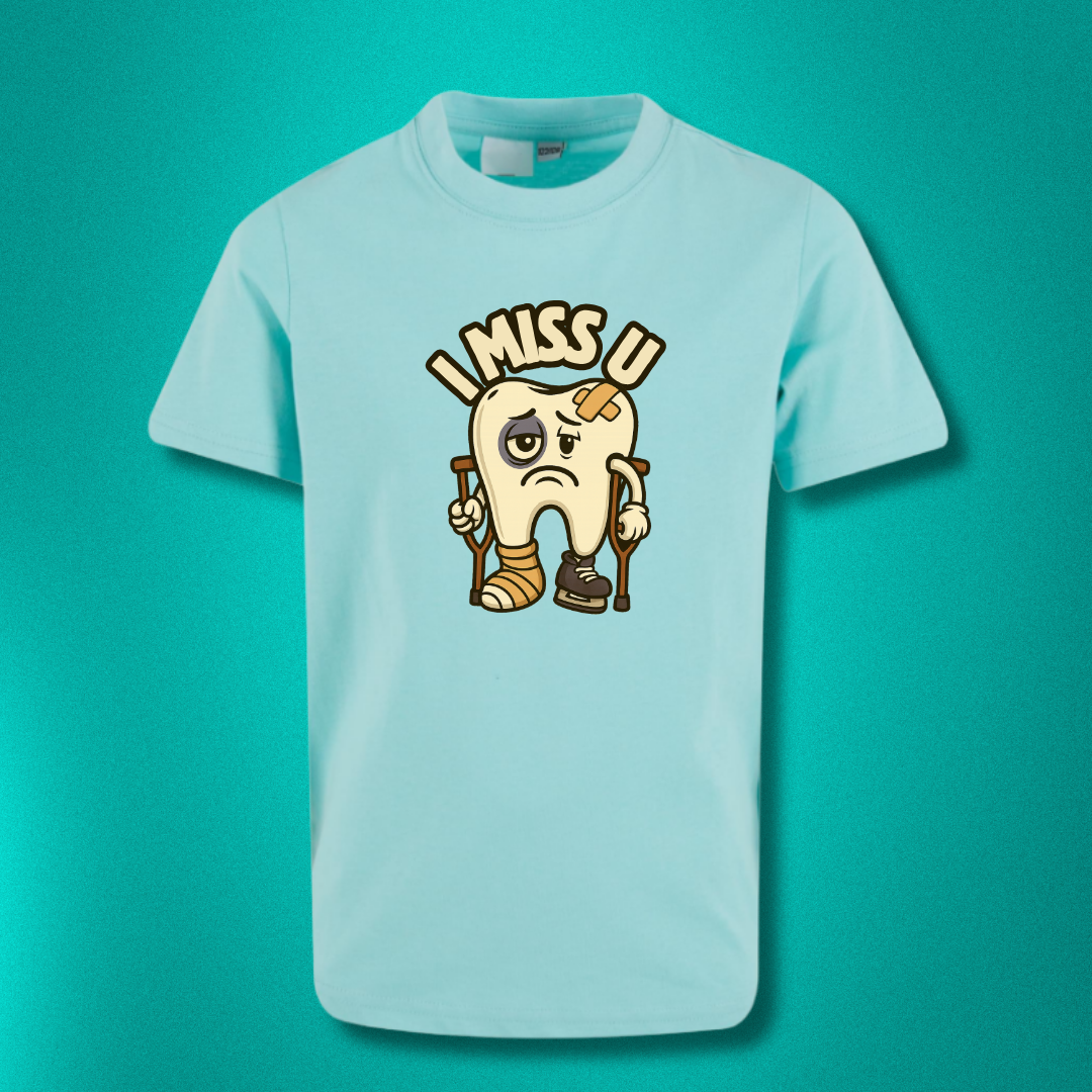 THE SQUAD " I Miss U" 🦷💙 Kids T-Shirt