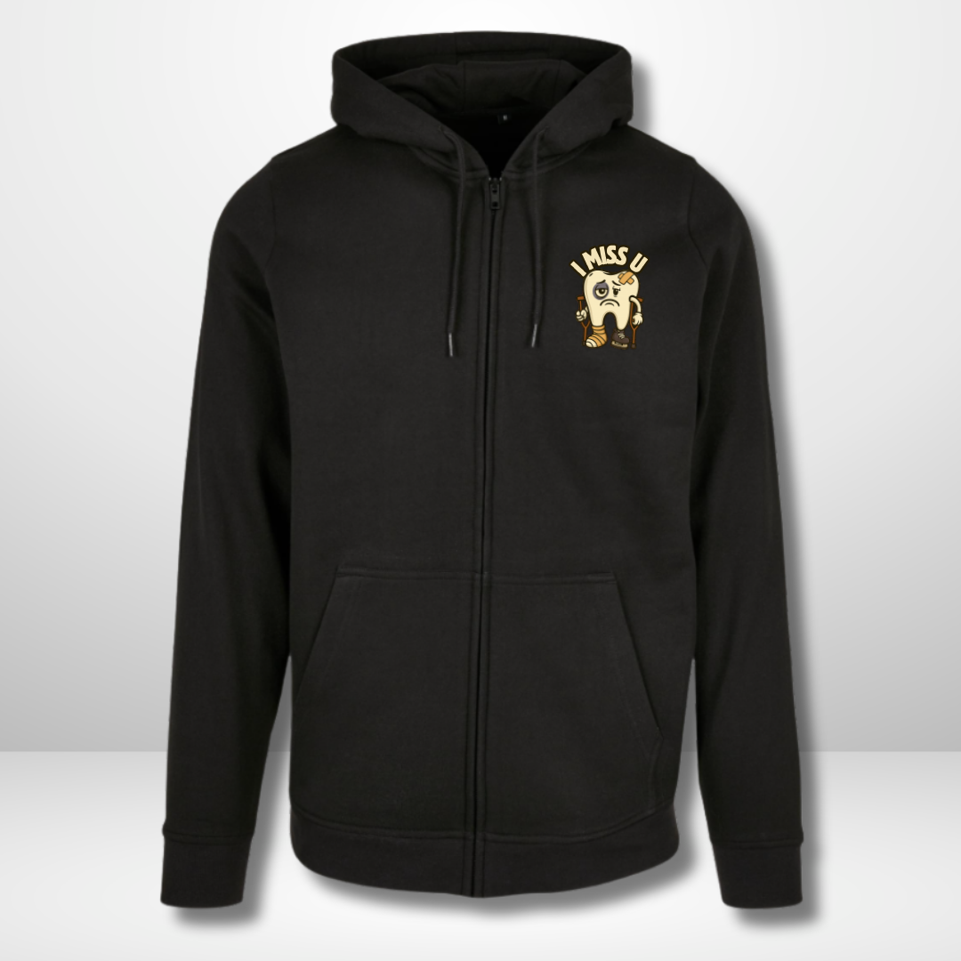 THE SQUAD " I Miss U" 🦷💔 Zip Hoody in 2 Farben