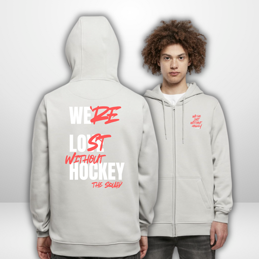 THE SQUAD "Lost without Hockey" Heavy Zip Hoody