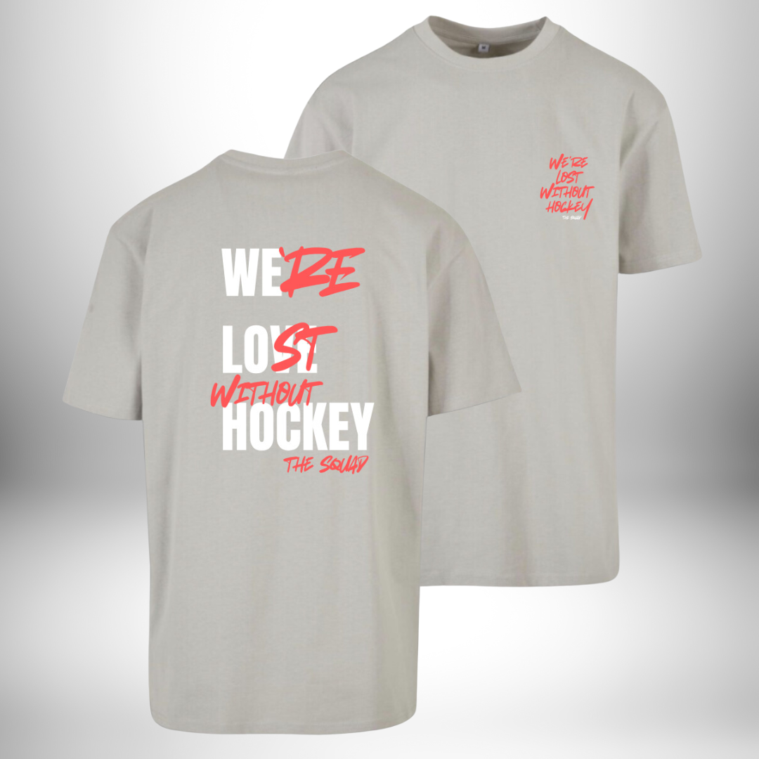 THE SQUAD "Lost without Hockey" Oversized T-Shirt in 2 Farben