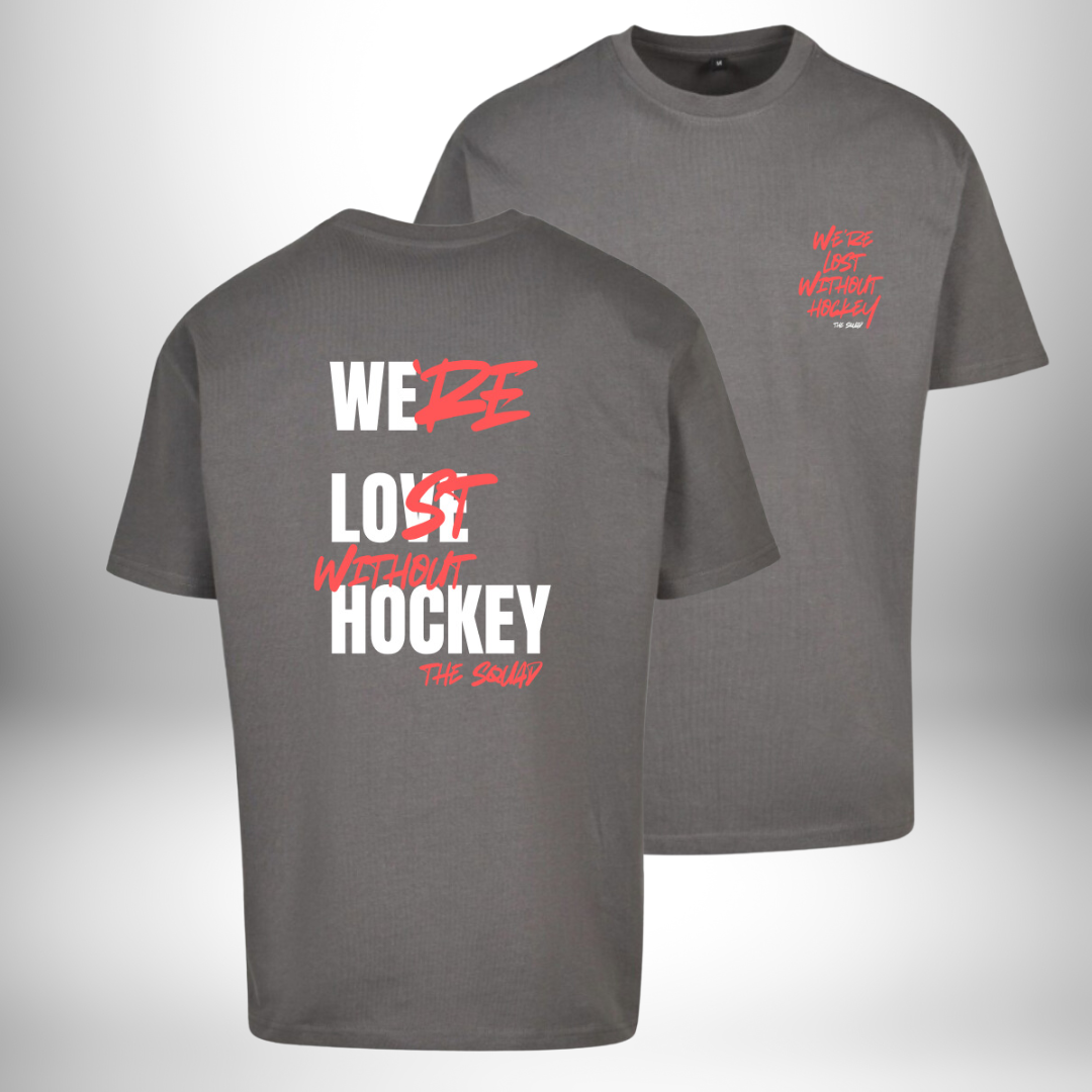 THE SQUAD "Lost without Hockey" Oversized T-Shirt in 2 Farben