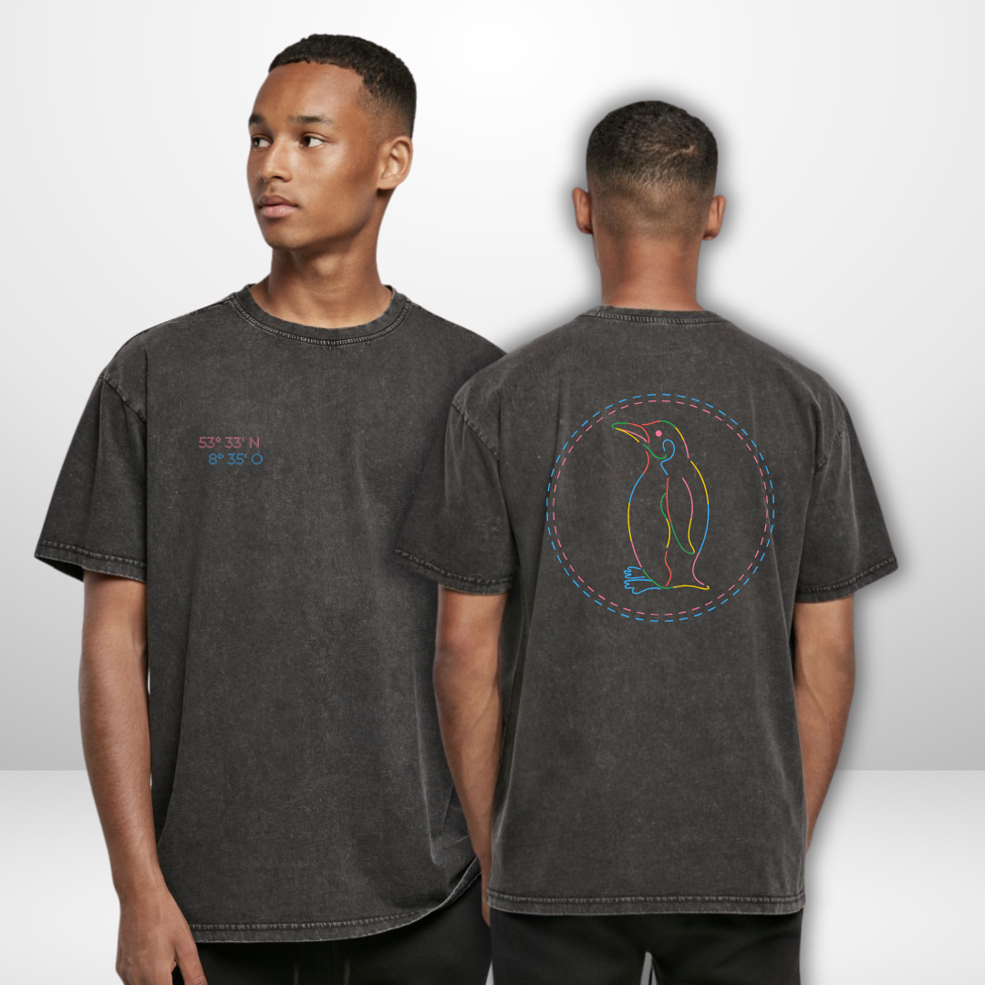 THE SQUAD "Weite Reise" Acid Washed Oversized T-Shirt